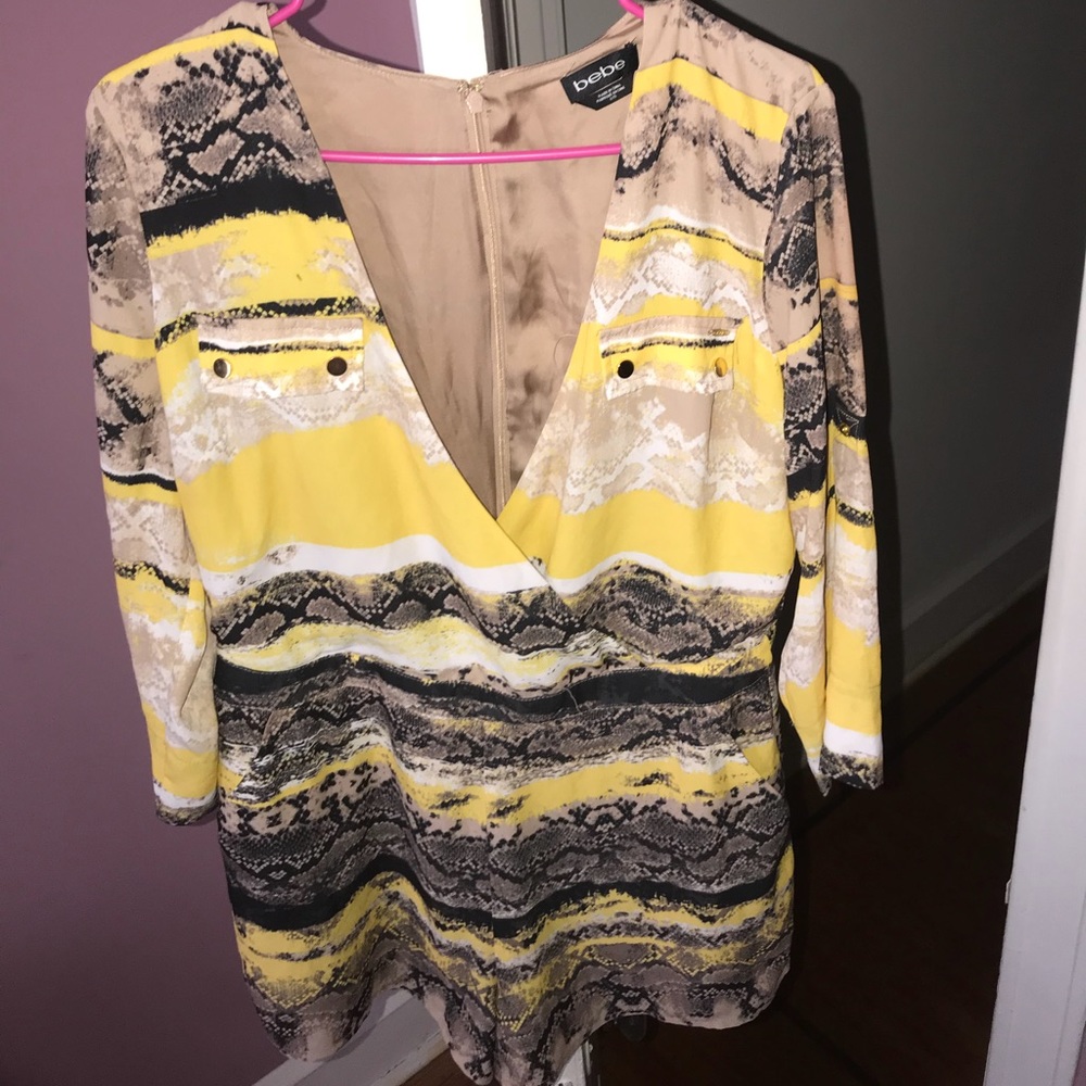 Bebe Snake Print Romper